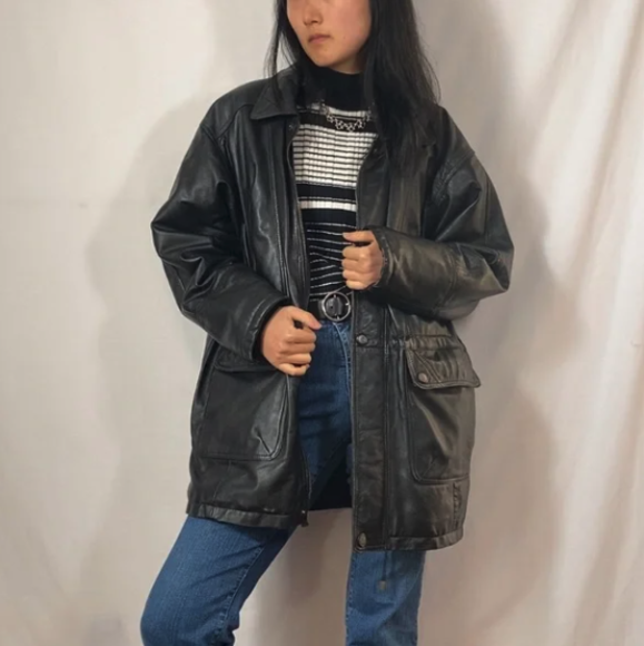 Vintage Oversized Leather Bomber Jackets